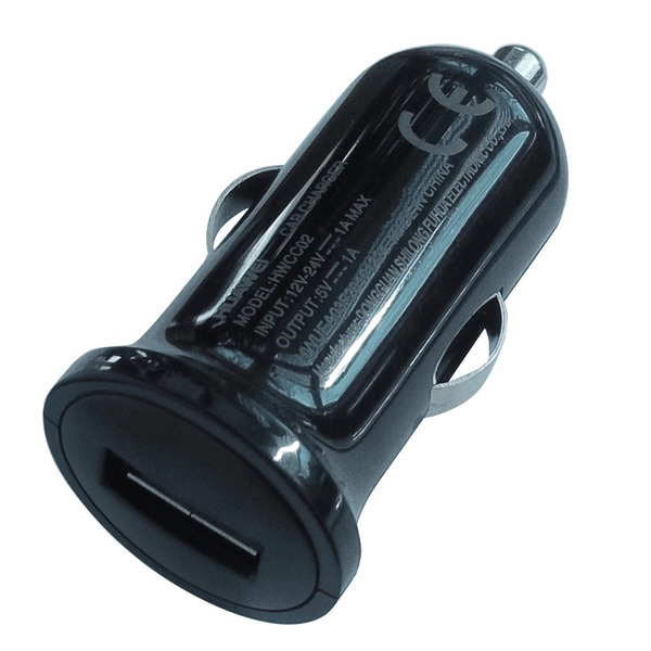 Huawei Car Charger HWCC02, 1A, USB, w/o cable, black, Bulk