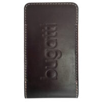 Bugatti Twin Leather Case, Size L, brown, Blister