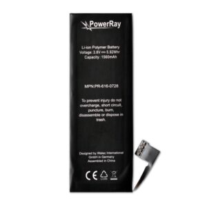 PowerRay Battery PR-616-0728 for iPhone 5S, 1560 mAh, Bulk