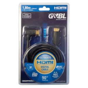 G&BL HDMI Cable HD45500E18, 90° Connector, 1,8m, Blister