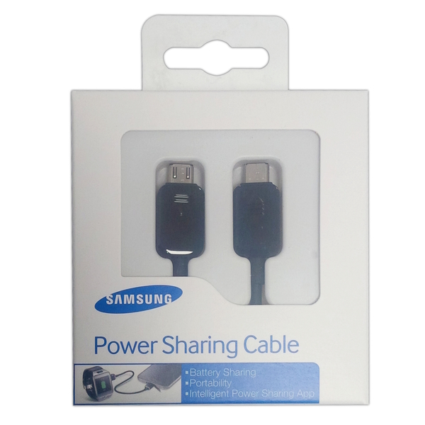 Samsung Data Cable EP-SG900UBEGWW power sharing cable, Micro-USB /Micro-USB, black, Blister