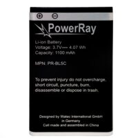 PowerRay Battery PR-BL5C for Nokia E50, N70, N91, 6600, 1100 mAh, Bulk