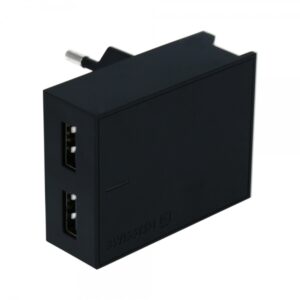 Swissten Travel Charger Smart IC, 2 x USB, 3A, black, Blister