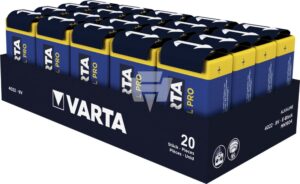 VARTA 4022 Industrial 9V Block,AlMn 9V/640 mAh lose je 20 Stück