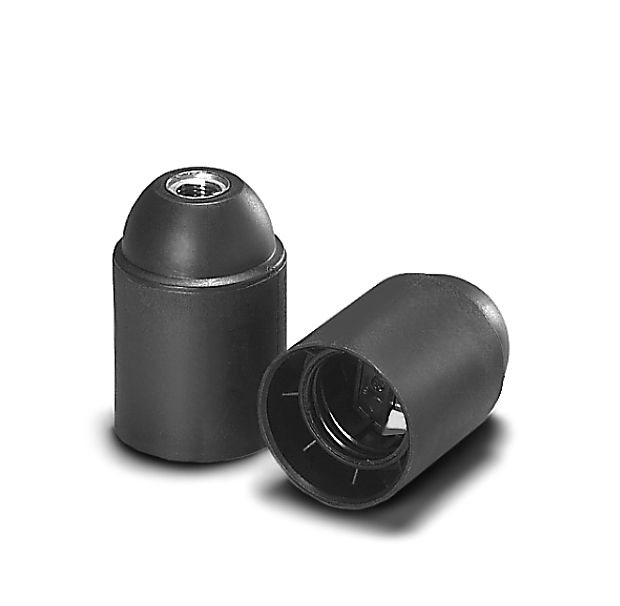 Fassung, E27, PET GF, schwarz