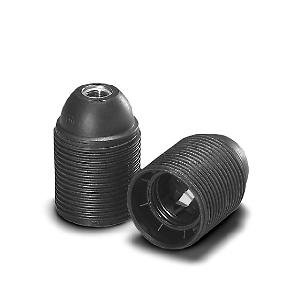 Fassung, E27, PET GF, schwarz