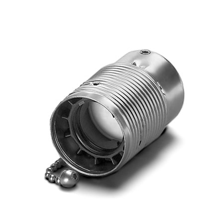 Zugschalterfassung, E27, Messing, geb.