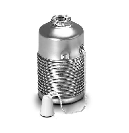 Zugschalterfassung, E27, Messing, geb.