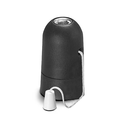 Zugschalterfassung, E27, PET GF, schwarz