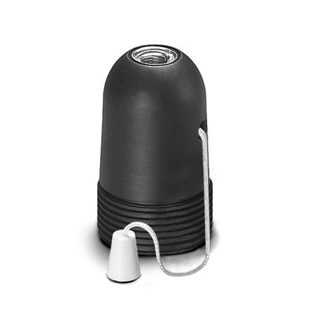 Zugschalterfassung, E27, PET GF, schwarz