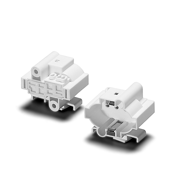 Einsteckfassung, 2G7, PBT GF, weiß