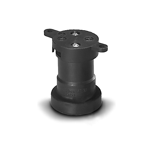 Illu-Fassung, E27, PBT, schwarz