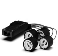 Fassungseinheit GU10, Steatit, schwarz