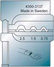 Pressbacken f. unisolierte Kabelsch.