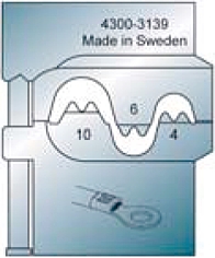 Pressbacken f. unisolierte Kabelsch.