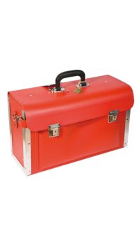 Werkzeugtasche, Leder, rot