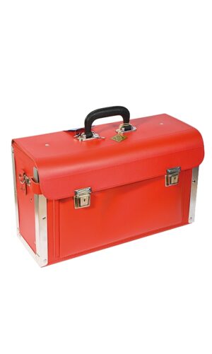 Werkzeugtasche, Leder, rot