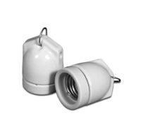 Fassung, E27, Porzellan, weiß