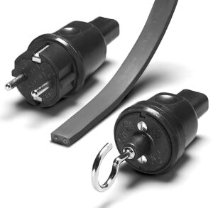 Stecker, Gummi, schwarz