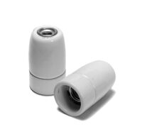 Fassung, E14, Porzellan, weiß