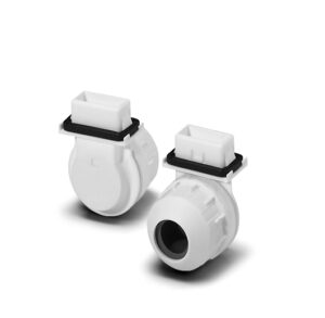 Einsteckfassung, G5, PC, weiß, IP67