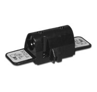 Doppelfassung, E14, Kunstst., schwarz