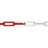 Kette, Kunststoff, rot/weiss