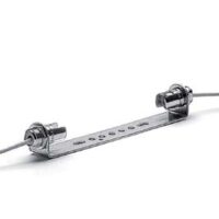 Doppel-Fassung, R7s, Messing, vernickelt