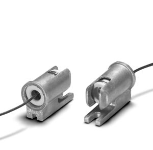 Fassung, R7s, Aluminium, vernickelt