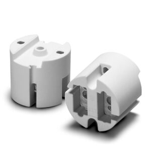 Fassung, G22, Porzellan, weiß