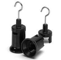 Illu-Fassung E27, Duroplast, schwarz