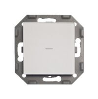 PowerRay WiFi Touch Smart Switch PR-SSW-01, Einzelschalter Glas weiß mit 5,5 x 5,5 cm Adapter, OVP