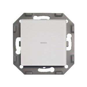 PowerRay WiFi Touch Smart Switch PR-SSW-01, Einzelschalter Glas weiß mit 5,5 x 5,5 cm Adapter, OVP