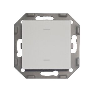 PowerRay WiFi Touch Smart Switch PR-SSW-02, Doppelschalter Glas weiß mit 5,5 x 5,5 cm Adapter, OVP
