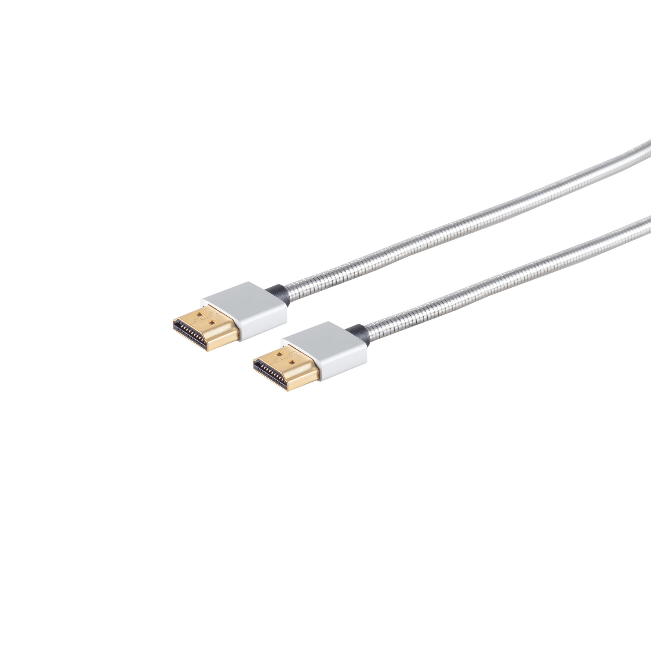 HDMI Kabel, Stainless Steel, Silber, 0,8m