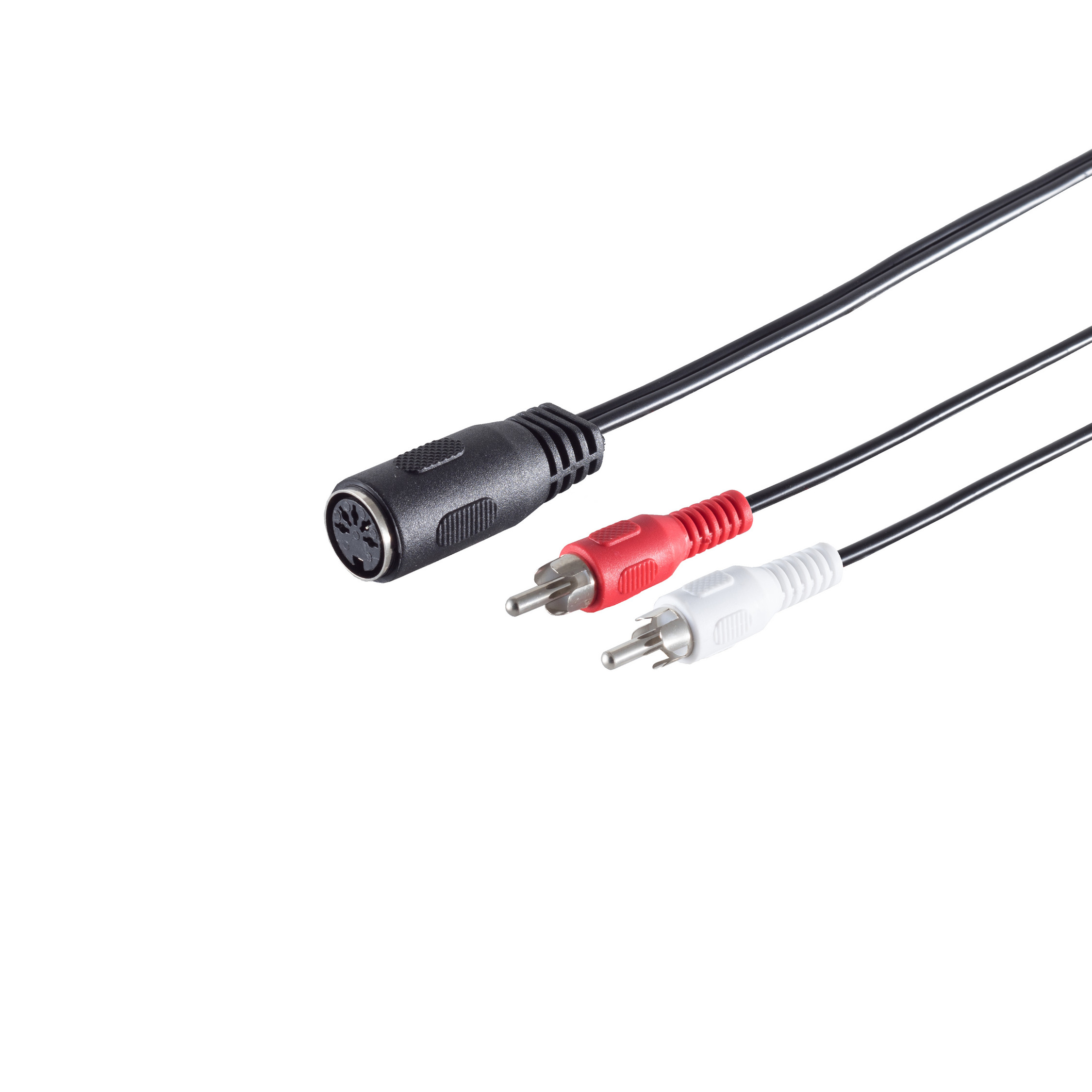 DIN Kabel-5-pol. Buchse/ 2 Cinchstecker 0,2m
