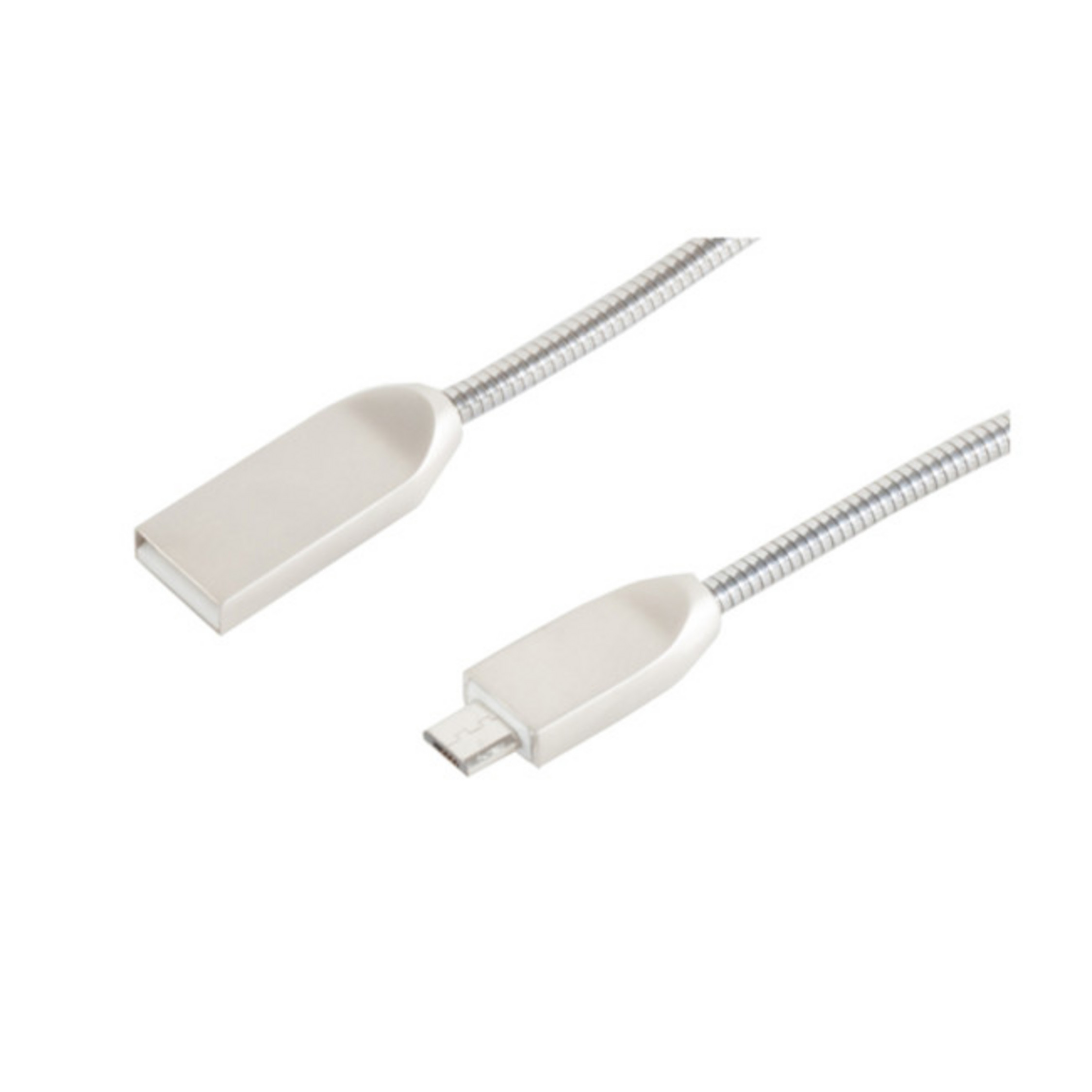 USB Lade-Sync Kabel USB A/ micro Steel Silber 1,2m