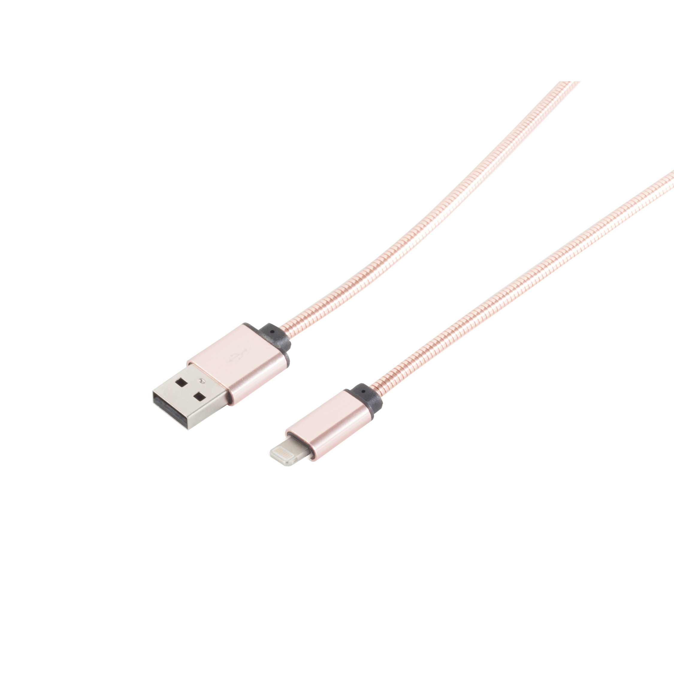 USB Lade-Sync Kabel USB A/ 8-pin Steel Rose 1m