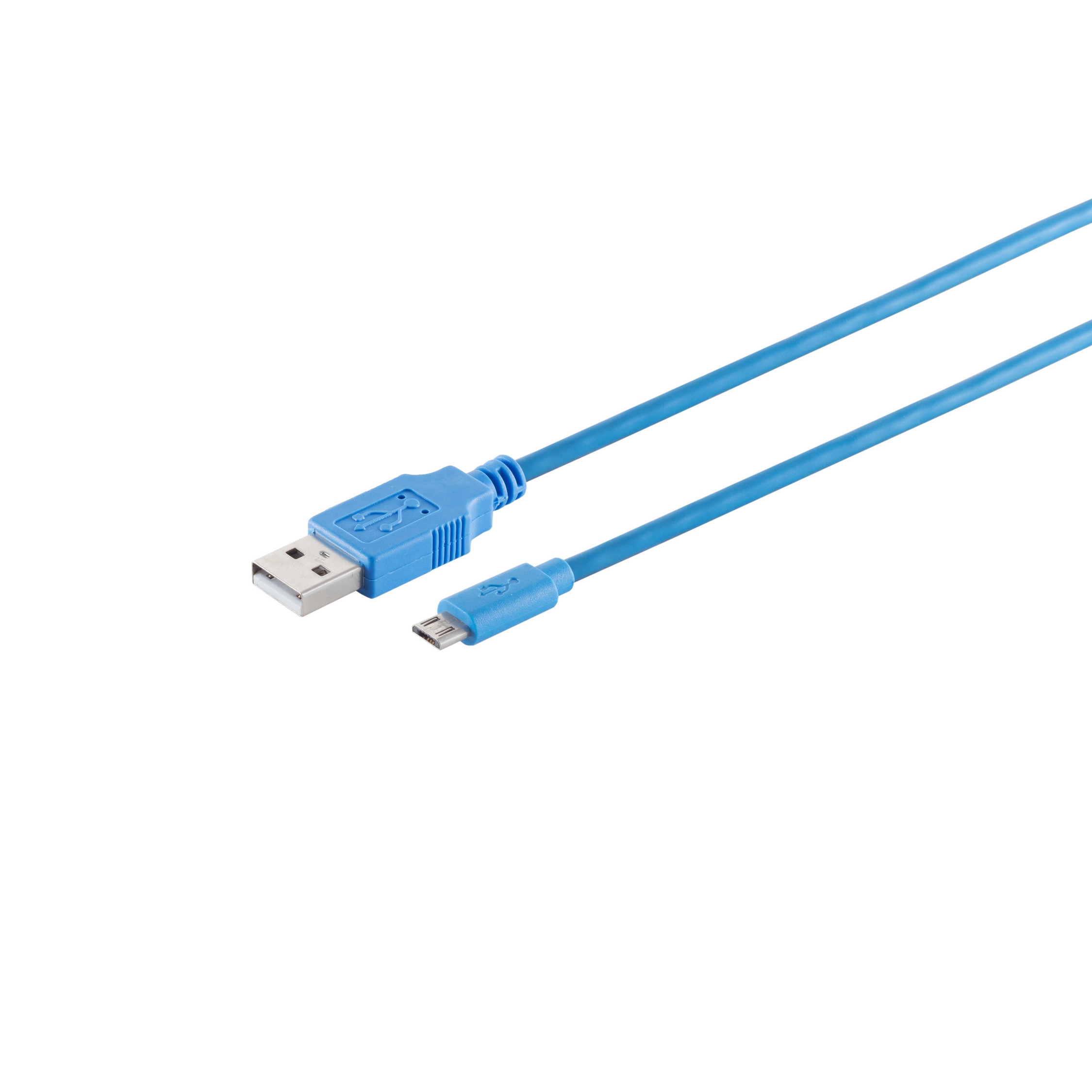 USB-Lade- und Synckabel USB A / micro B blau 1,8m