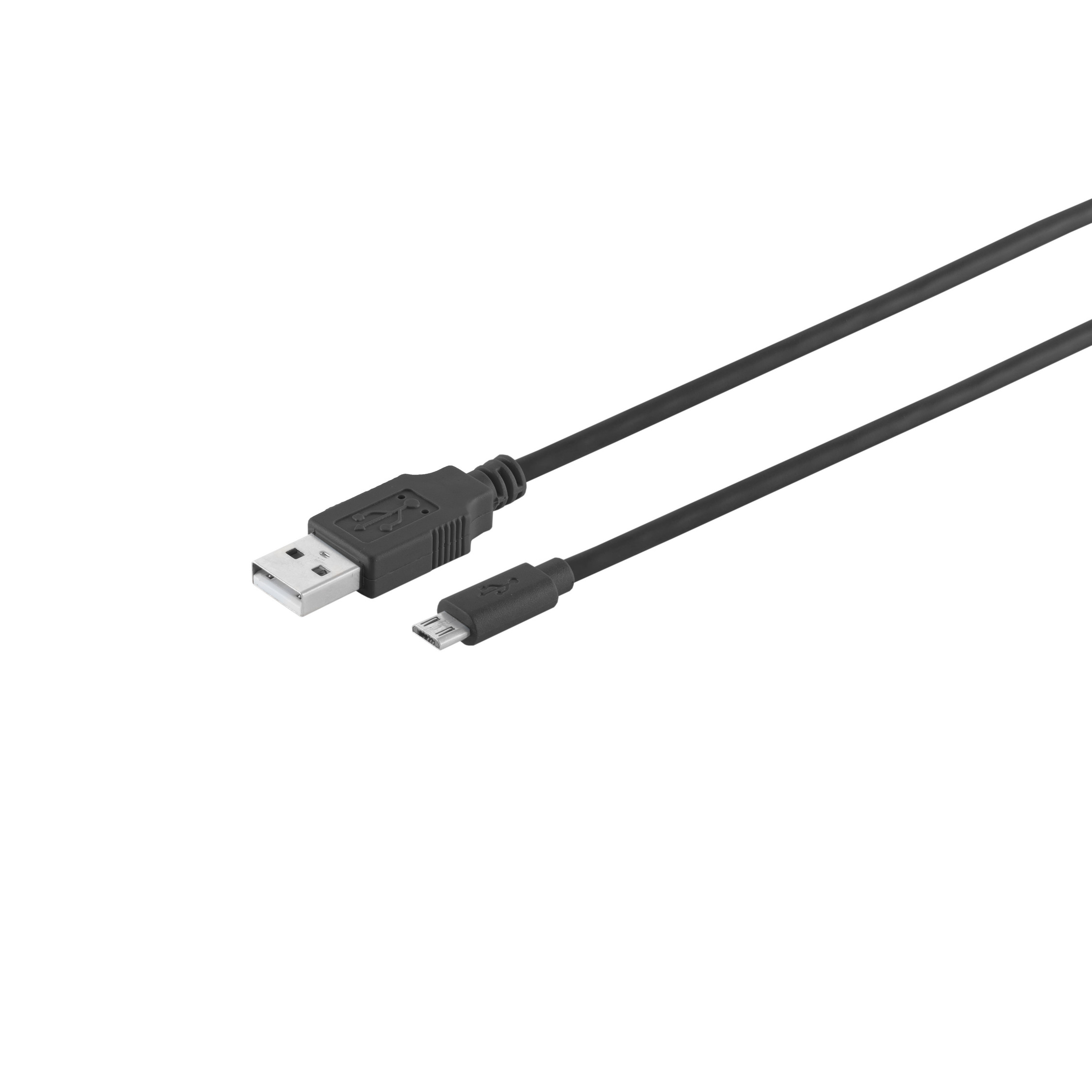 USB-Lade- und Synckabel USB A/micro B schwarz 1,8m