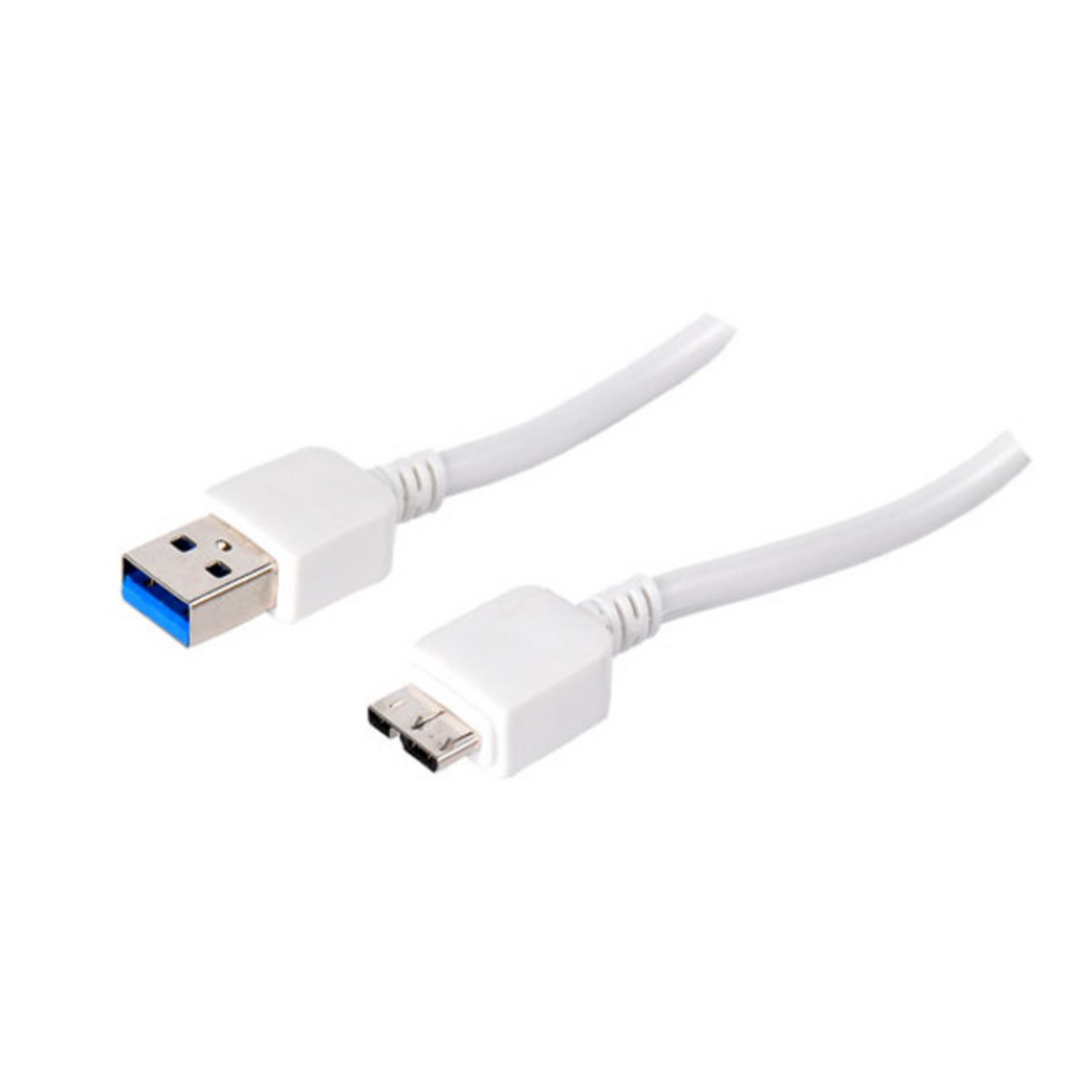 Datenkabel Micro-USB 2.0-Micro Stecker, weiß 1m