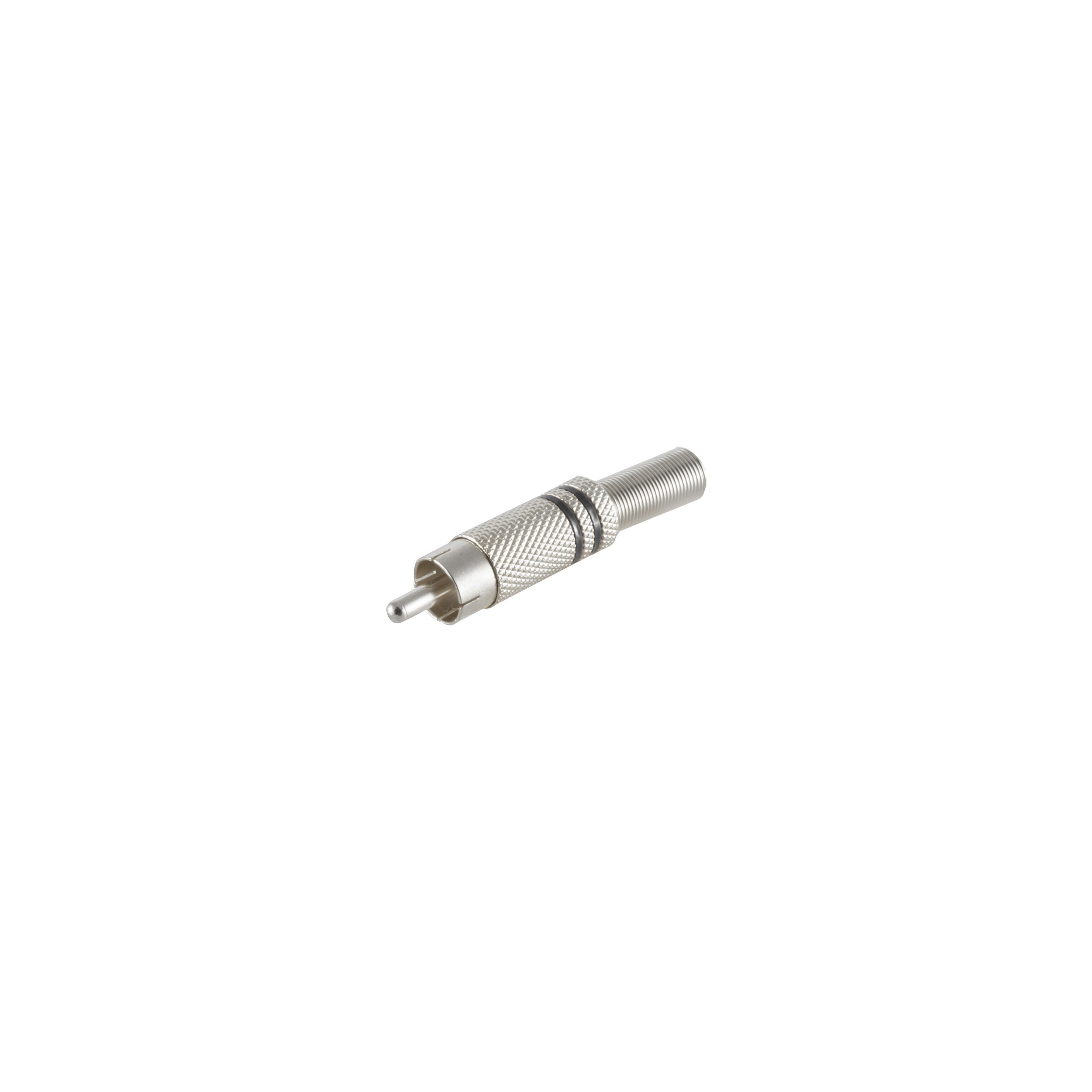 Cinchstecker Metall 6mm, schwarz