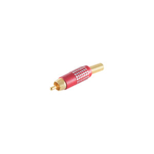 Cinchstecker verg., 6-8mm, Griffkörper Alu rot