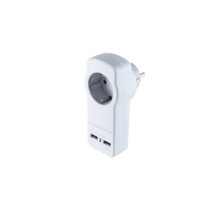 USB Ladegerät + Steckdose, 2 USB Anschlüsse,5V  3A