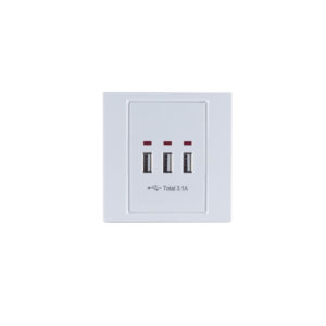 USB-3-Fach Steckdose 5V D/C max. 3.100 mA