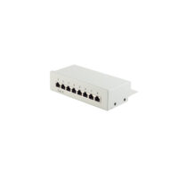 Patchpanel Patchfeld Cat.6, 8-Port lichtgrau
