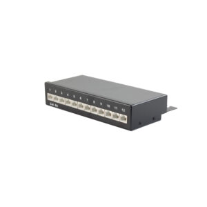 Patchpanel Patchfeld Cat.6A, 12-Port schwarz