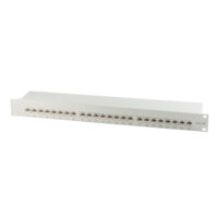 Patchpanel Patchfeld Cat.6A, 24-Port lichtgrau