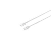 Patchkabel-Flachkabel U/UTP cat. 6 slim weiß 1m