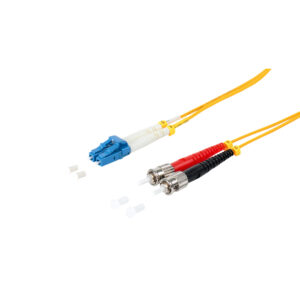 Duplex Patchkabel LC/ST 9/125µ, OS1/OS2 gelb 1m